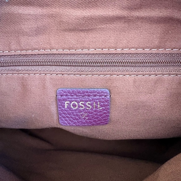 Fossil Willa Deep Burgundy Leather Shoulder Bag - Picture 7 of 8